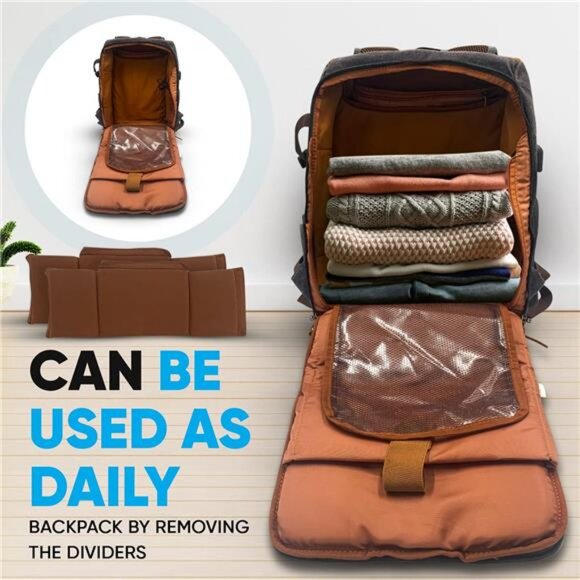 JAEP Camera Backpack - Weather Resistant 16 Ounces Waxed Memory Canvas – DSLR main image 7